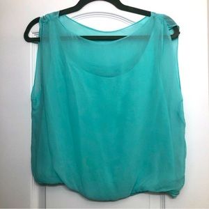 Alive + Olivia sleeveless silk top